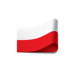 Poland flag, vector illustration