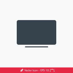 LED TV (Monitor / Screen) Icon / Vector