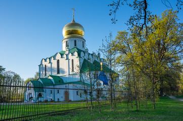 Fototapeta na wymiar Theodore Cathedral in Pushkin