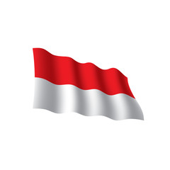 Indonesia flag, vector illustration