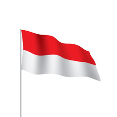 Indonesia flag, vector illustration