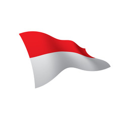 Indonesia flag, vector illustration