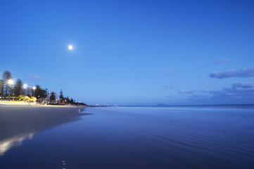 The beach and the moon