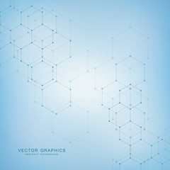 Abstract medical background with molecules structure.