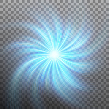 Effect of star with flare light with transparency. Transparent background only in EPS 10