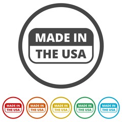 USA flag - Made in America, 6 Colors Included