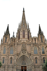 Fototapeta na wymiar Catedral de Barcelona en España 