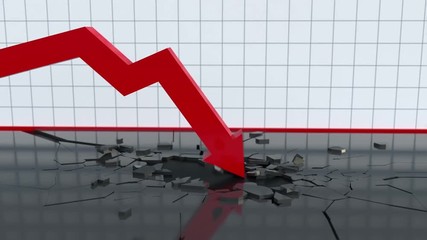 falling chart breaks the bottom