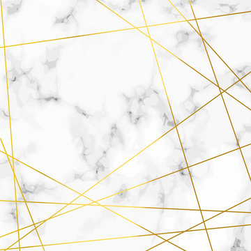 Luxurious marble stone realistic pattern with golden lines over © phyZick