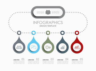 Infographic template. Vector illustration. Used for workflow layout, diagram, business step options, banner, web design.
