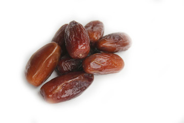 heap of dates isolated on white background
