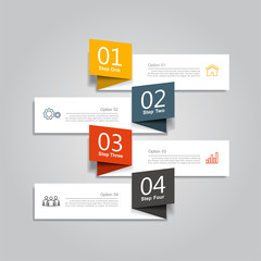 Infographic template. Vector illustration. Used for workflow layout, diagram, business step options, banner, web design.