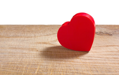 Heart-shaped Box on a Wooden Surface