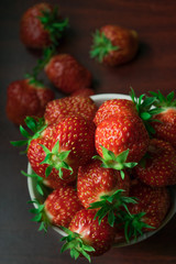 Strawberry on a wooden background