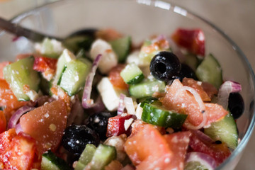 ingredients for Greek salad
