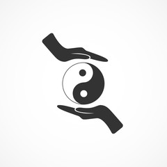 Vector image of icon Yin Yang symbol.