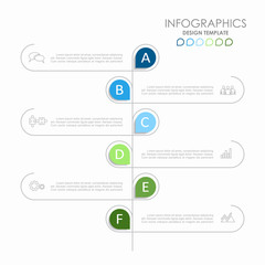 Infographic template. Vector illustration. Used for workflow layout, diagram, business step options, banner, web design.