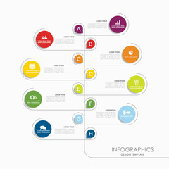 Infographic template. Vector illustration. Used for workflow layout, diagram, business step options, banner, web design.