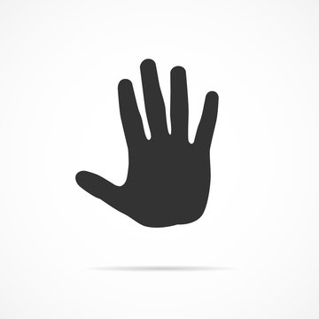 Vector image of icon hand.