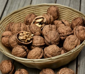 Walnuts in the basket