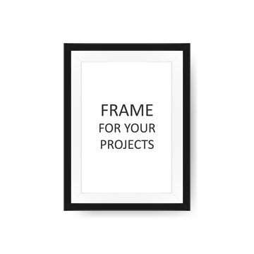Vector image of a realistic photo frame.