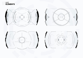 Sci-Fi Concept HUD Interface Screen. Virtual Reality View Display. Hologram Technology