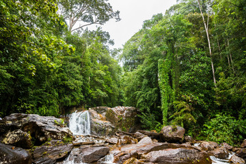 Waterfall in Sinharaja rainforest