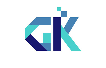 Fototapeta premium GK Digital Ribbon Letter Logo 