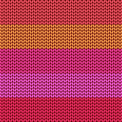 knitted texture colorful striped background, vector illustration