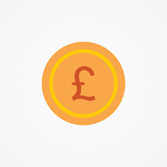 Flat Vector Icon Of Currency Coin.