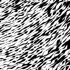 Black and White Wave Stripe Optical Abstract Background