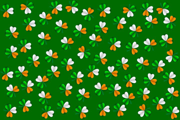 Shamrock background. Vector illustration for Saint Patrick Day Greeting Card