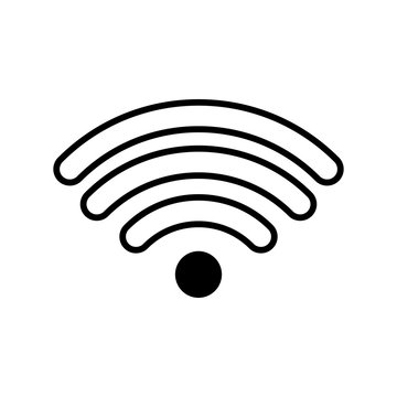 Very weak wifi signal icon with black dot