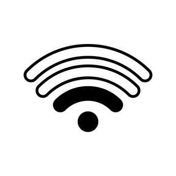 Weak wifi signal. Isolated vector icon.