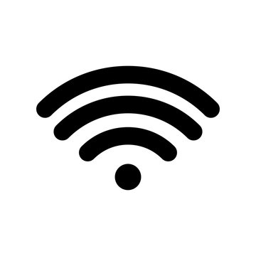 Strong wifi signal icon on white background