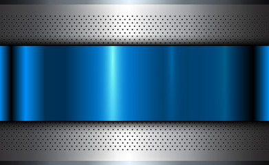 Metallic background silver blue, polished steel texture,