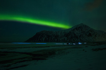 Northern lights (Aurora borealis). Norway, Lofoten 