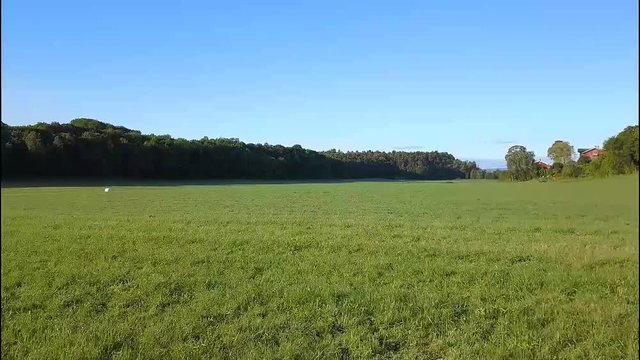 Aerial views on fields on Bygdoy peninsula in Oslo, Norway in summer