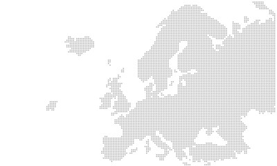 Vector - Europe map grid medium