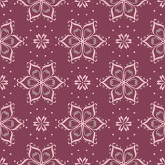 Floral red seamless background