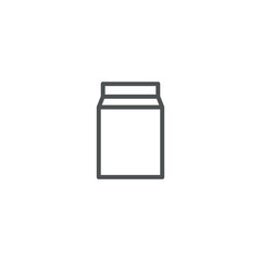 milk packet icon. sign design