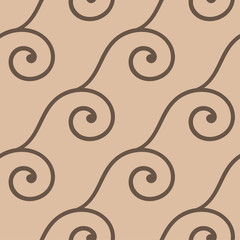Beige and brown geometric seamless pattern
