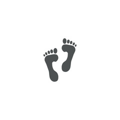 Fototapeta na wymiar footprint icon. sign design