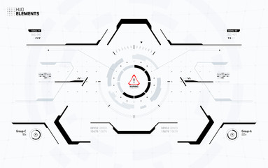 Fototapeta premium Sci-Fi Concept HUD Interface Screen. Virtual Reality View Display. Hologram Technology