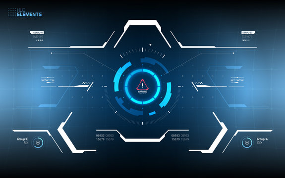 Sci-Fi Concept HUD Interface Screen. Virtual Reality View Display. Hologram Technology