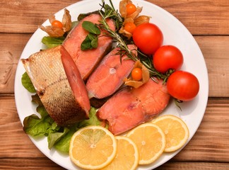 Chinook salmon (LAT. Oncorhynchus tshawytscha) smoked