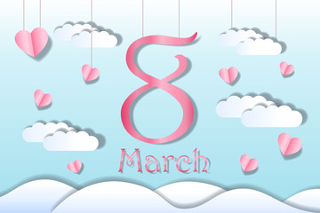 cartoon happy woman day