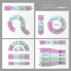 Infographics. Process chart module. Template for cycling diagram, graph, presentation and round chart.