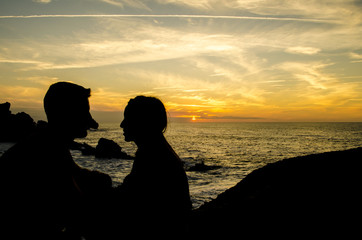 Pareja atardecer