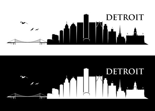 Detroit skyline, Michigan